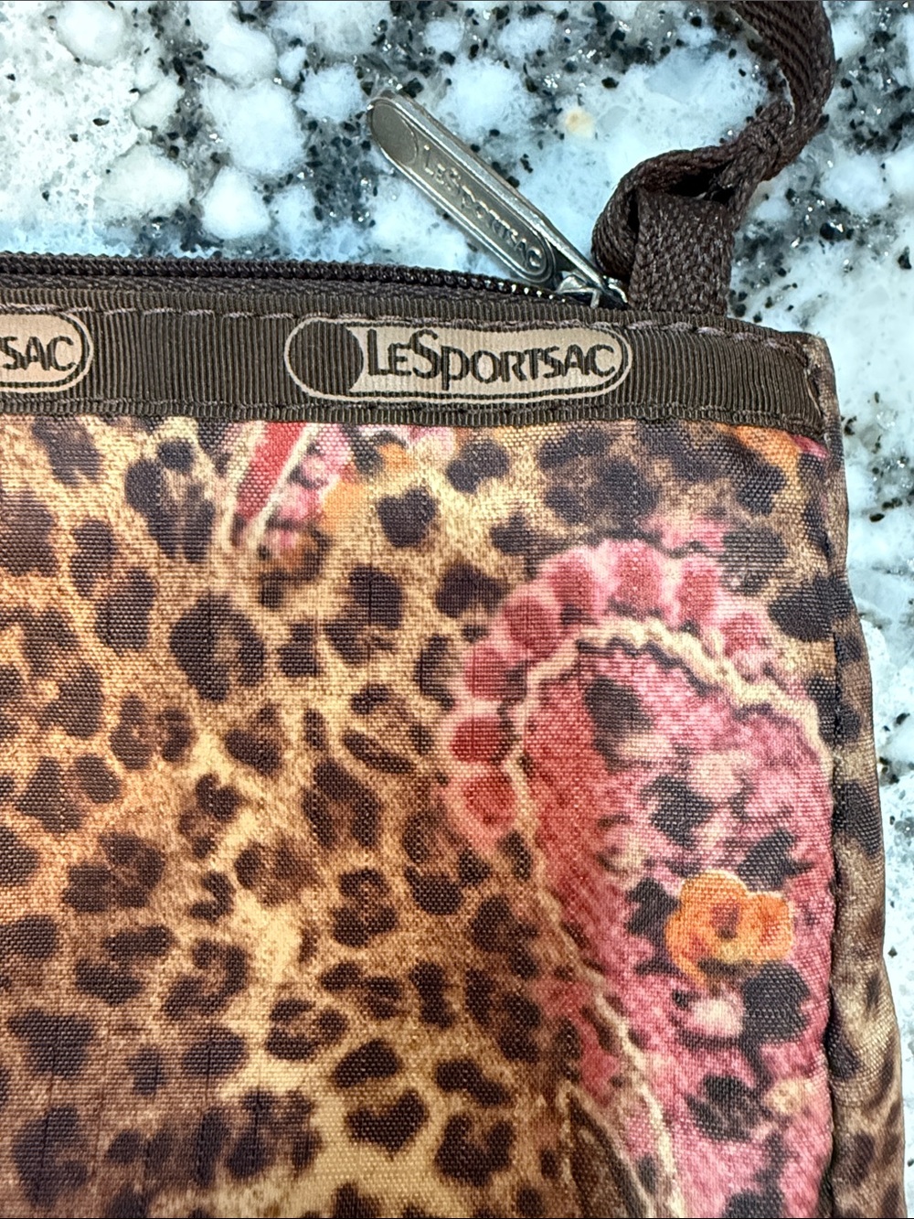 Lesportsac Leopard & Paisley Print Small Bag Brown and Pink - Picture 4 of 6